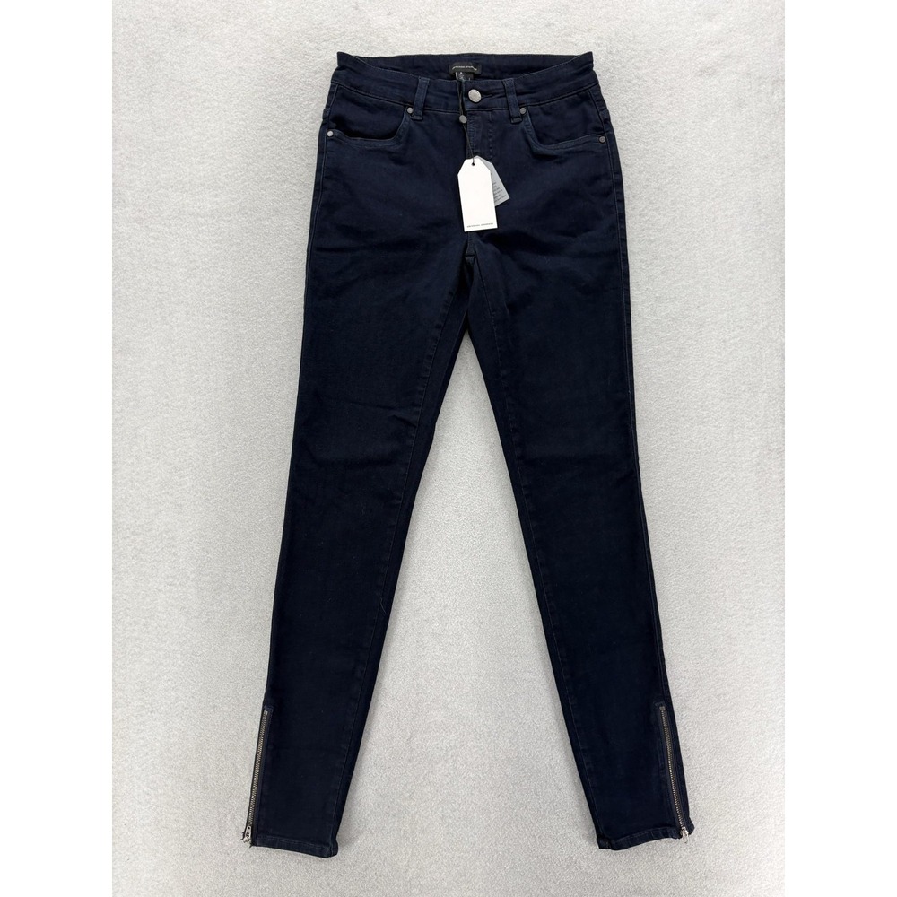 Universal Standard Zipper Hem Seine Jeans Womens 8 Dark Indigo High Rise Skinny